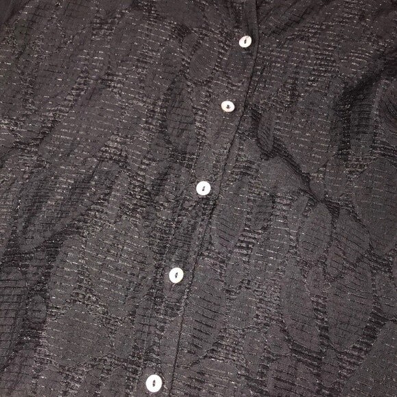 MarlaWynne size 10 black button down tunic - Picture 5 of 5